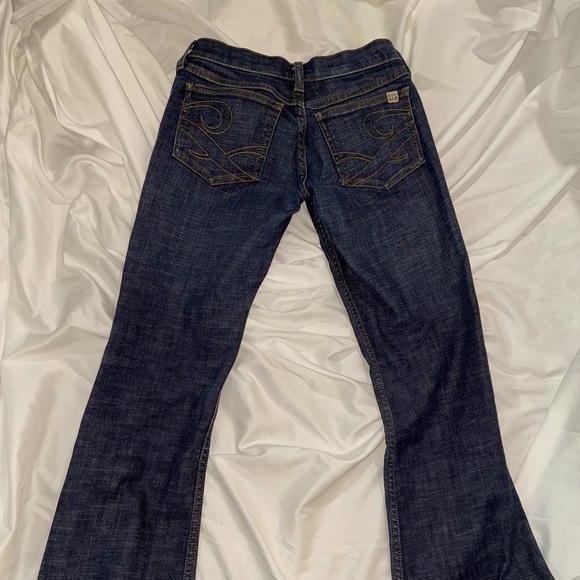 Vintage Juicy Couture Low Rise Flare Leg Jeans Y2K Dark Wash Size 25 - Picture 3 of 4